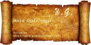Wald Gyöngyi névjegykártya